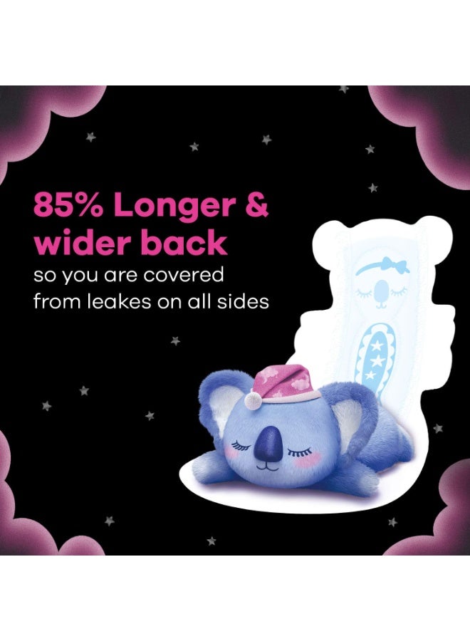 Whisper وسادات صحية وايسبر بينداز نيتس كوالا سوفت، 8 وسادات XXXL+، حتى 0% تسرب، 85% أطول وأعرض من الخلف، قماش علوي فائق النعومة، أجنحة مزدوجة، غلاف قابل للتخلص، للنساء - Image 3